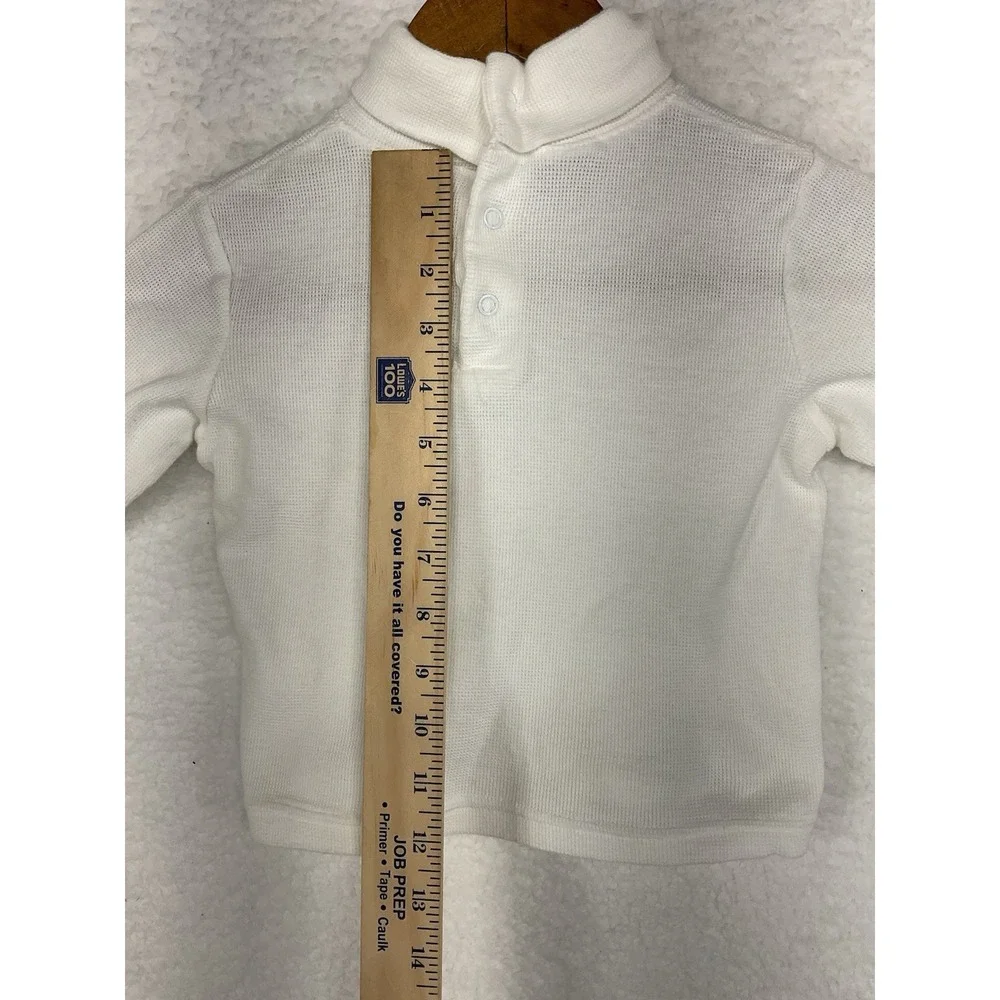 Vintage B.U.M. Equipment Infant Long Sleeve Collard Cotton Shirt Embroidered 24M